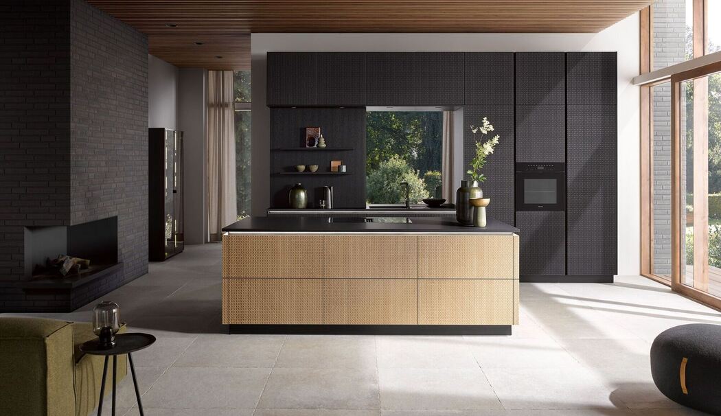 Küchenfront mit der Optik «Wiener Geflecht»
