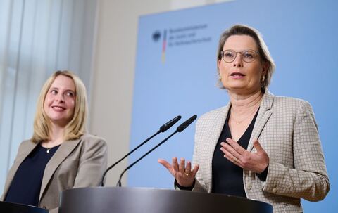 Bundesjustizministerin Hubig und Bundesbauministerin Hubertz