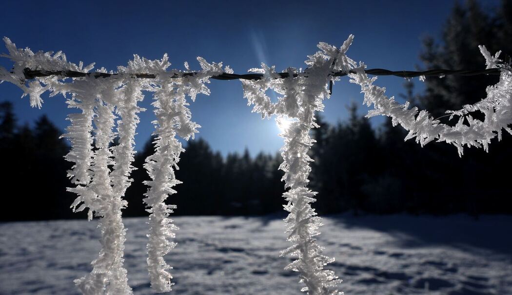 Sonne und Frost in Südbayern