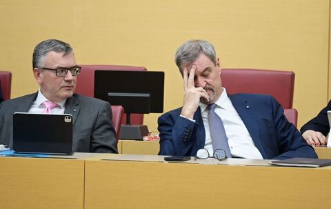 Sitzung des bayerischen Landtags mit Regierungserklärung