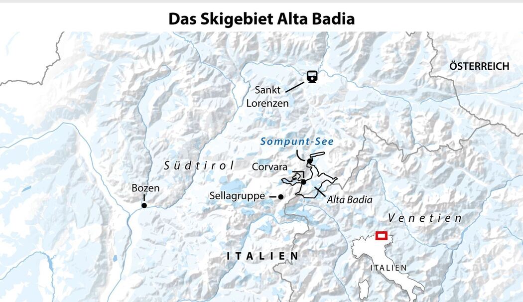Das Skigebiet Alta Badia