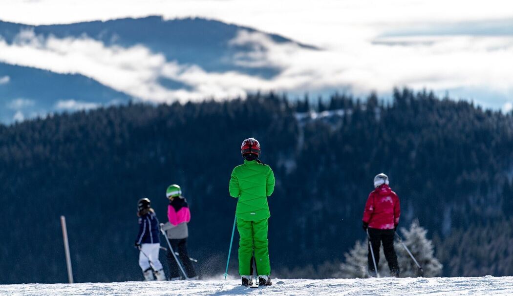 Skifahrer auf dem Feldberg