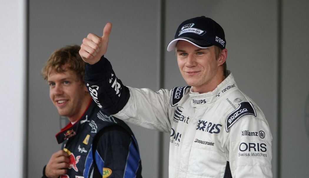 Nico Hülkenberg bei seiner Pole 2010